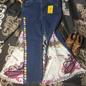 667 jeaniemade Size 12 Lee Bell-bottoms